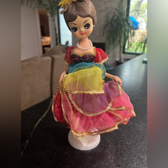 Vintage 1970s Bradley Big Eye Doll – Las Vegas Showgirl Style –Rare Boudoir Doll - Picture 3 of 6